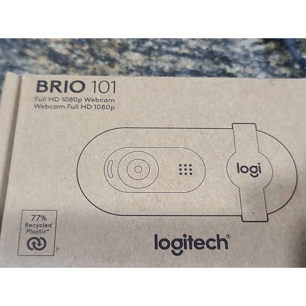OEM Logitech Brio 101 Full HD 1080p Webcam Made for Meetings Built-in Mic Black